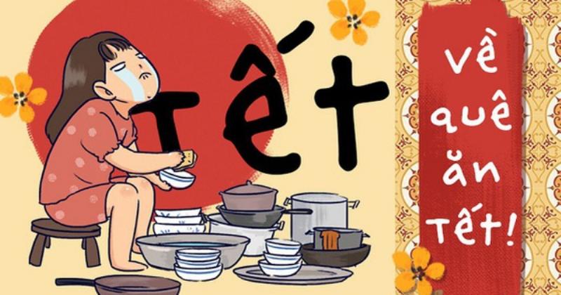 Hình ảnh nhóm bạn đang cười sảng khoái khi nhận được lời chúc Tết hài hước trên điện thoại.